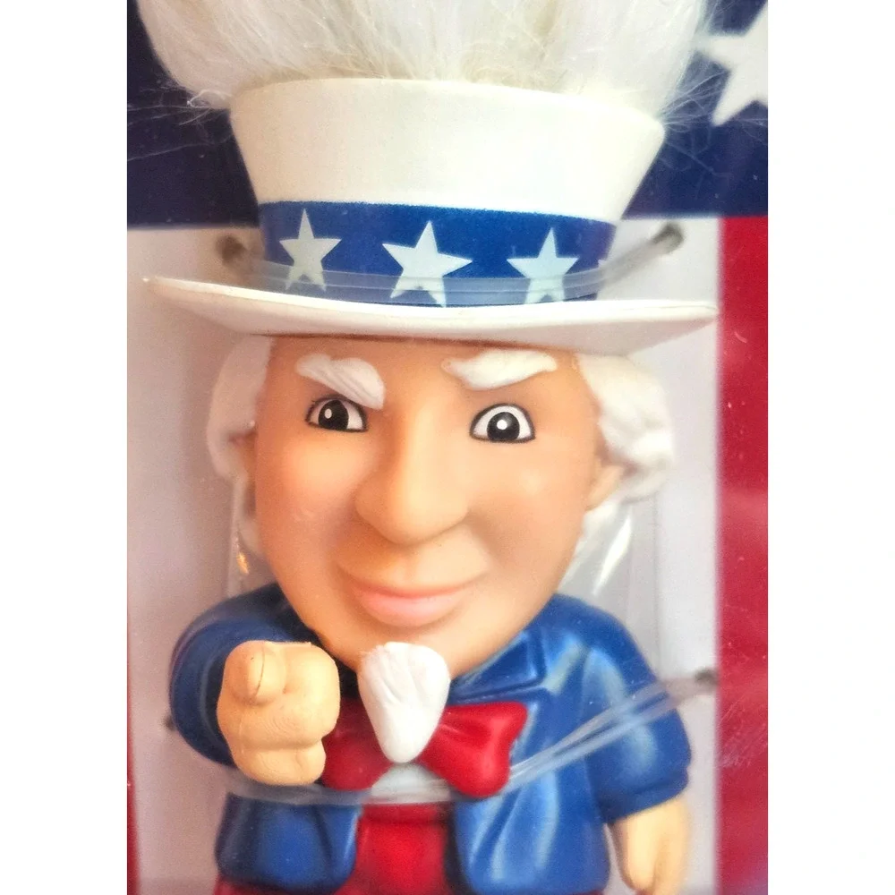 Uncle Sam Troll Doll AmerICONS Li’l Sam Wild Hair NIB Patriotic USA 250th Gift